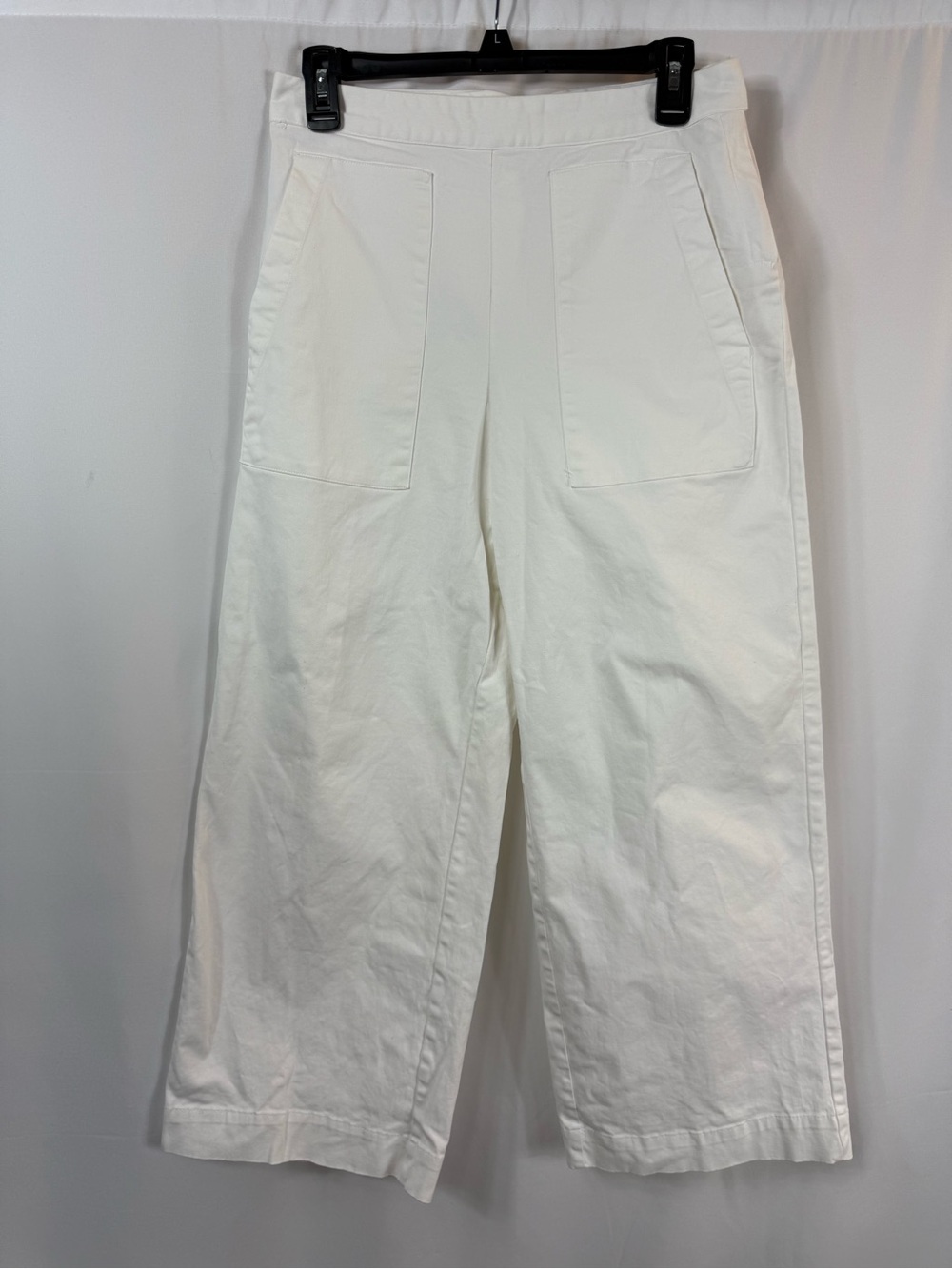 Prologue women Cropped Wide-Leg White Cotton Pants size: 6
